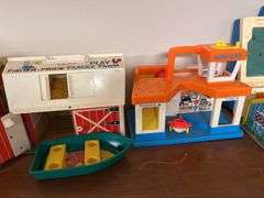 5 Fisher Price toys, NO figures, letters for barn
