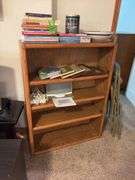 12D x 36L x 48H oak bookcase NO CONTENTS