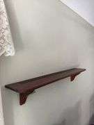 Amana walnut clock shelf w/ plate grooves 6 x 36
