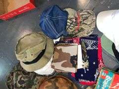 Various hats, many camo