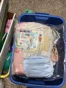 5 totes of kids toys and kids and adult clothes
