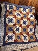 74x90 quilt Star Gazing, quilted in 2010