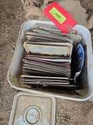 Bucket of license plates 50s and newer