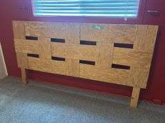 Queen sized wooden headboard