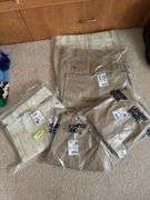 3 pr new Lands End Khaki slacks 42 x 32, 2 pr new Lands End Khaki shorts 42