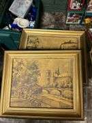 3 totes of Hallmark ornaments, glassware, pictures and frames etc...