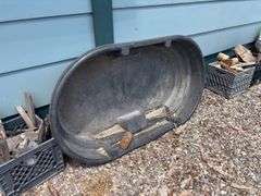 Rubbermaid plastic stock tank. Does have a crack - use for planter