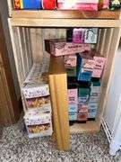 4 wood crates w/ all kinds of games and education materials