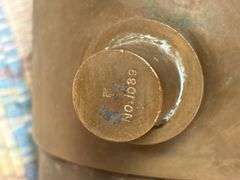 Brass "telescope"/ spotting scope, leather carry bag, 3 adjustable lenses, sights 25" long, probably military NO markings