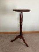 Amana walnut tri leg plant stand 12 x 29H