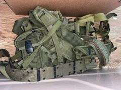 Canteens, seats, buckles, bags, etc