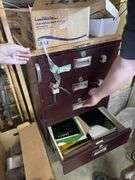Four drawer cabinet with lots of glass to make stained glass