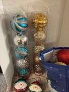 Oversized Christmas balls and snowman balls