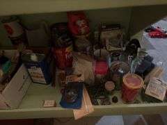 Three shelves of stuff, see photos