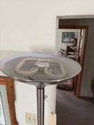 Retro swag lamp 8" globe and modern floor lamp