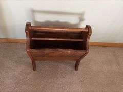 Amana walnut magazine rack 18 x 19H