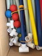 Variety of yard games-bocci balls, croquet, baseballs, footballs etc...