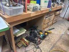 Workbench with six drawers and contents please come at the end of pick up!