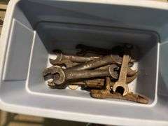 Vintage tools includes wrenches, screwdrivers, etc