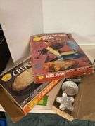 Krumkake iron, crepe maker and sandbakkel set