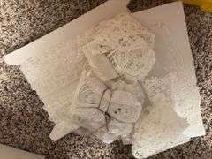 New lace, sewing notions and storage bins
