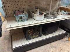 Two sided store display rack and all contents mostly crafting items