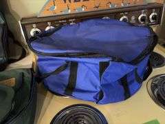 Three cooler bags-oval crockpot size, double wine bottle size and oval Pyrex size with dish and lid inside