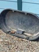 Rubbermaid plastic stock tank. Does have a crack - use for planter