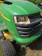 John Deere L100 riding mower 42" deck, SN 100Aa141171, hood broken, runs and mows