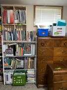 Metal shelf unit and instructional materials