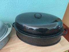 Two Granite ware roasters