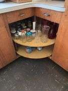 Lazy susan of vases and jars