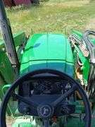 John Deere 5075 E tractor, purchased 6-2011, FWA, ROPS w/canopy, hour meter shows 558 hrs, 553 hydraulic loader 74" bucket, 16.9x 28 rear tires, 9.5 x 24 fronts, 2 rear wheel weights. Each side. SN 5075EVAB002609. Please plan late pick up so we can load people out 3 pt fast hitch, see link in description for video WIRE TRANSFER REQUIRED