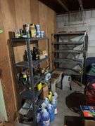 Two metal shelving units NO CONTENTS