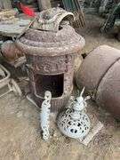 Old pot belly stove for parts