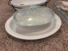 Baking and serving dishes, Corning ware and glass