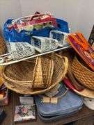 Baskets, sewing hoop, shopping bags etc...