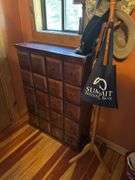 Multi drawer storage piece, plus hall tree and lamp! *there are two drawer pulls missing