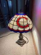 Chicago Cubs items include lamp, book, glasses, ornaments