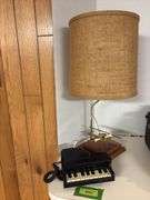 Piano telephone and airplane table lamp