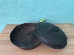Wagner Ware 1088 B deep skillet with lid marked 1081 B. Handle of skillet also marked 8