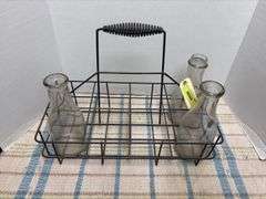 8 bottle carrier with 3 milk bottles