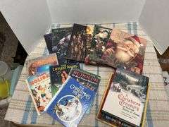Christmas themed books, some Little Golden Christmas books