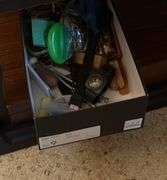 Office supplies, sewing supplies, etc The Sewing Machine Drawers previously in this lot are NOT included.NO SHELF