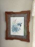 Schanz Furn Amana oak picture frame 23 x 27 w/ Landenberger AP S/N 49/100 print of a White-Eared Hummingbird