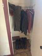 Carhartt size medium Coats overalls and two pair of muck boots men’s seven and eight - these items do come from a smoking home