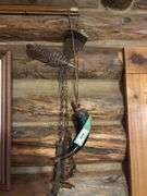 Antique powder horn and foot traps