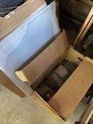 Four drawer cabinet with lots of glass to make stained glass
