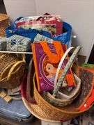 Baskets, sewing hoop, shopping bags etc...