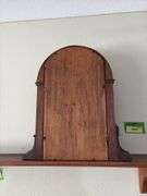 Antique walnut key wind shelf clock, very ornate carved case. Not sure if American or European ???